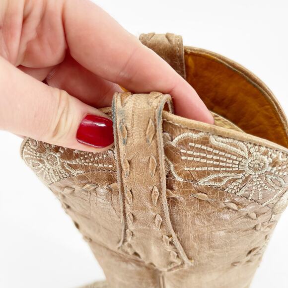 Old Gringo Erin Bone Cream Floral Embroidered Western Cowgirl Boot size 7 - Picture 11 of 14